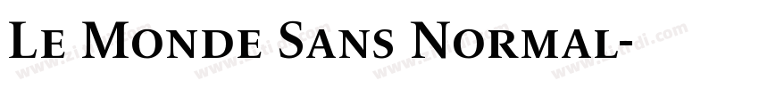 Le Monde Sans Normal字体转换